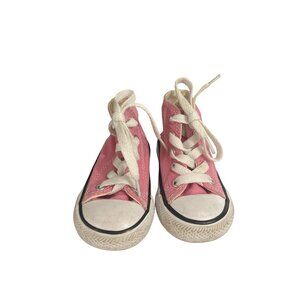 Converse all star chuck taylor Infant kids Size 4 Pink Hi-Top Sneakers Shoes